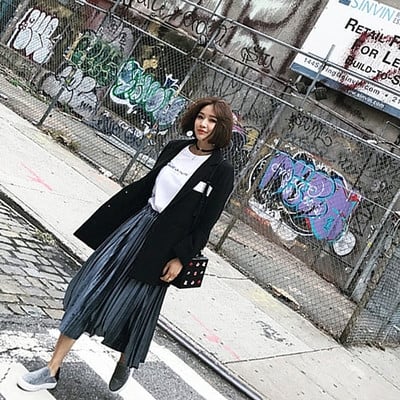 Σύγχρονη φούστα κυρίες - βελούδο, σε πολλά χρώματα