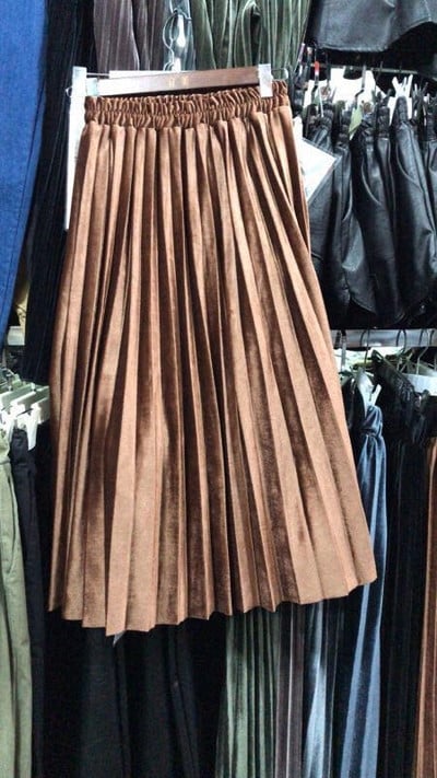 Σύγχρονη φούστα κυρίες - βελούδο, σε πολλά χρώματα