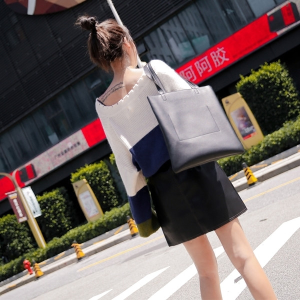 Κομψή φούστα κυρίες με μακρύ μπροστινό φερμουάρ και τσέπες