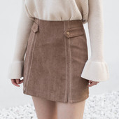 Φούστα απλής κυρίας με υψηλή μέση σε τέσσερα χρώματα