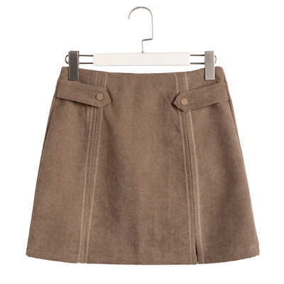 Φούστα απλής κυρίας με υψηλή μέση σε τέσσερα χρώματα