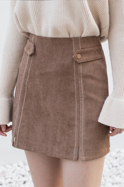 Φούστα απλής κυρίας με υψηλή μέση σε τέσσερα χρώματα