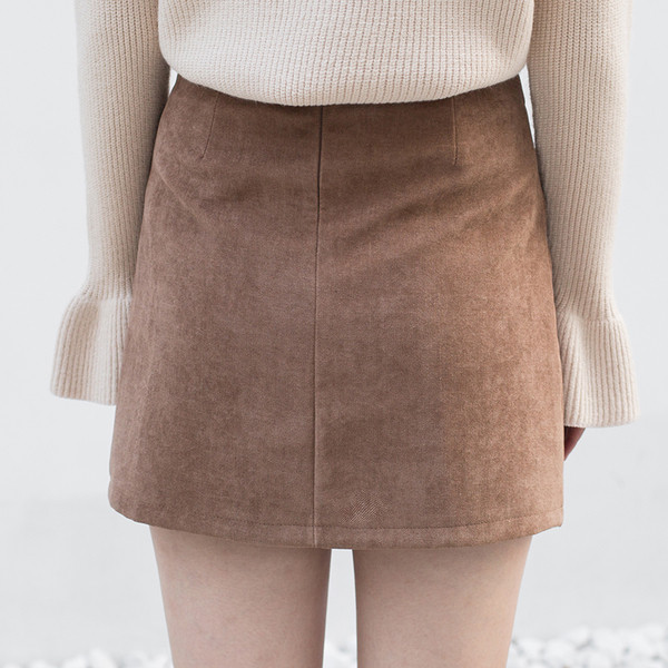 Φούστα απλής κυρίας με υψηλή μέση σε τέσσερα χρώματα