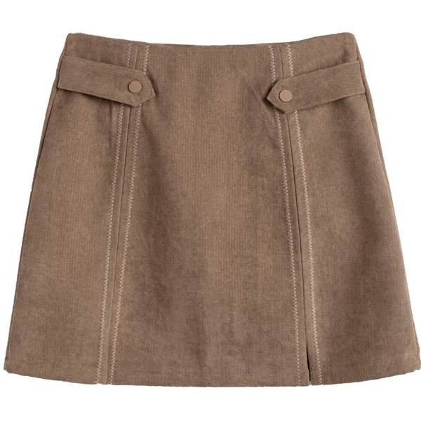 Φούστα απλής κυρίας με υψηλή μέση σε τέσσερα χρώματα