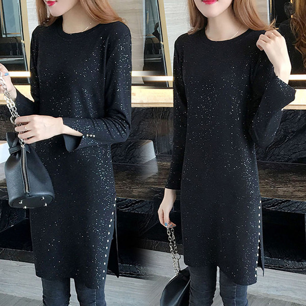 Γυαλιστερή κυρίες φόρεμα σε ευθεία μοντέλο σε μεγάλο μέγεθος