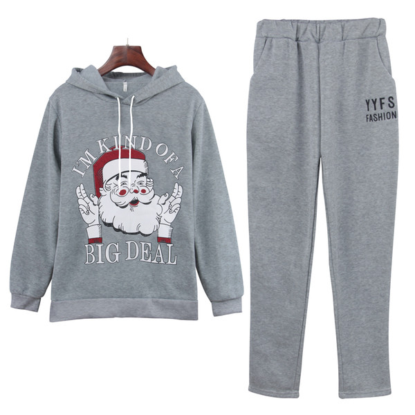 Γυναικεία καθημερινή φόρμα- δύο μέρη  με χριστουγεννιάτικα διακοσμητικά, 5 χρωμάτων