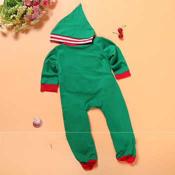 Сладко бебешко костюмче в мотивите на Дядо Коледа и послушния Елф