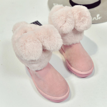 Χειμερινές και πολύ ζεστές γυναικείες μπότες  με μαλακά αυτιά κουνελιών, 3 χρώματα