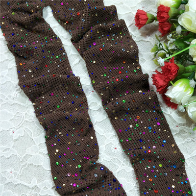 Актуален дамски чорапогащник на дупки + искрящи камъчета - много цветове