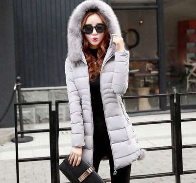 Дамски якета с цветен пух в синьо, розово, червено, черно и сиво - средна дебелина