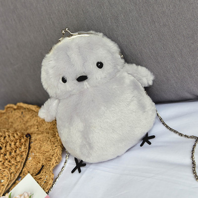 Дамски мини пухен портфейл в различни цветове