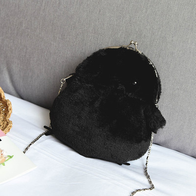 Дамски мини пухен портфейл в различни цветове