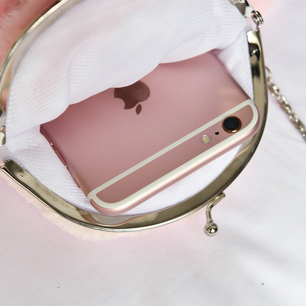 Дамски мини пухен портфейл в различни цветове