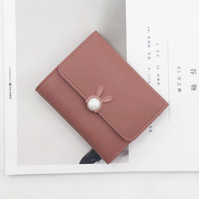 Дамски мини портфейл с декорация в пет цвята