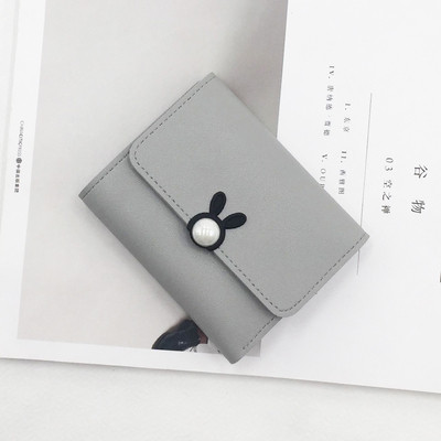 Дамски мини портфейл с декорация в пет цвята