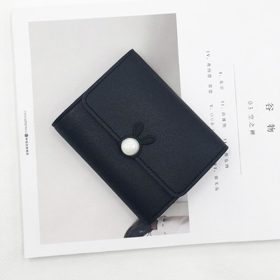 Дамски мини портфейл с декорация в пет цвята