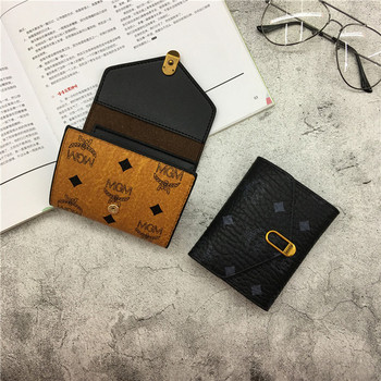Дамски мини портфейл в два цвята с апликация
