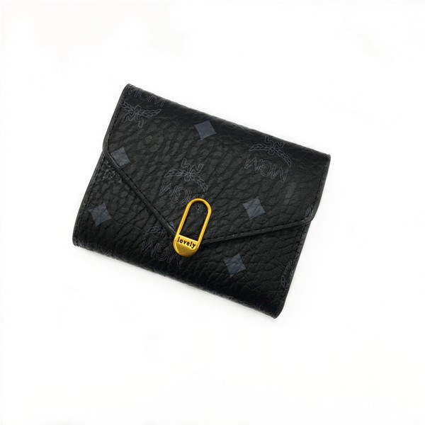 Дамски мини портфейл в два цвята с апликация