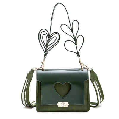 Стилна дамска чанта с два модела дръжки в няколко цвята с декорация