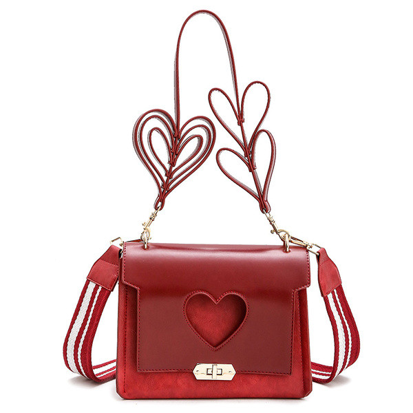 Стилна дамска чанта с два модела дръжки в няколко цвята с декорация