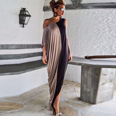 Дълга ефирна дамска рокля в свободен стил