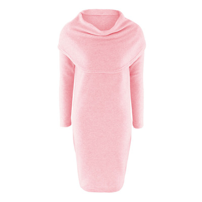 Зимна дамска ежедневна рокля в три цвята