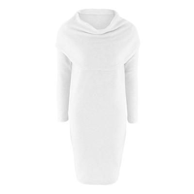 Зимна дамска ежедневна рокля в три цвята