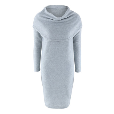 Зимна дамска ежедневна рокля в три цвята