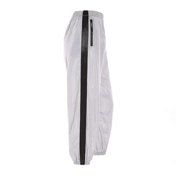 Дамски спортен панталон с висока талия в сив цвят