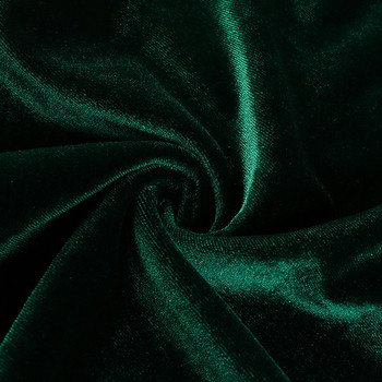 Елегантно плюшено дамско боди с гол гръб в зелен цвят