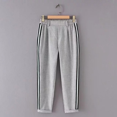 Спортно-елегантни дамски панталони с ластична талия