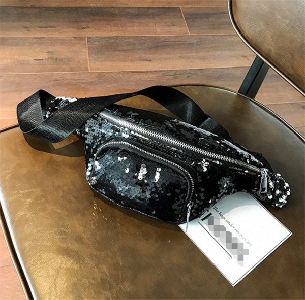 Стилна дамска бананка с пайети в три цвята