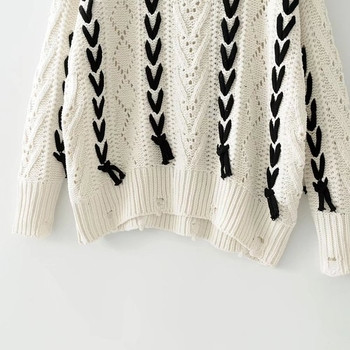 Ежедневен зимен дамски пуловер в два цвята