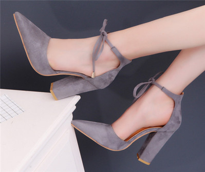 Елегантни дамски обувки - остри, с висок устойчив ток, в много цветове