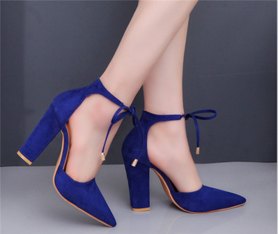 Елегантни дамски обувки - остри, с висок устойчив ток, в много цветове