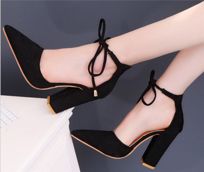 Елегантни дамски обувки - остри, с висок устойчив ток, в много цветове