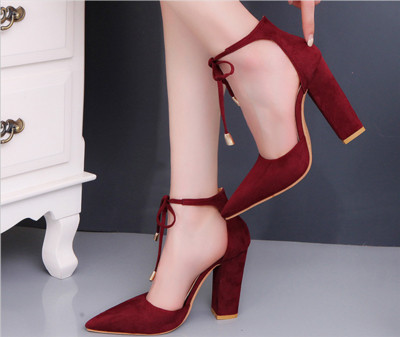 Елегантни дамски обувки - остри, с висок устойчив ток, в много цветове