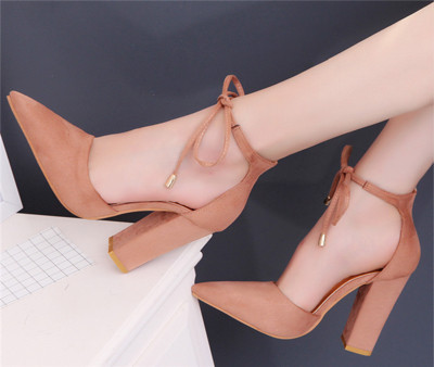 Елегантни дамски обувки - остри, с висок устойчив ток, в много цветове