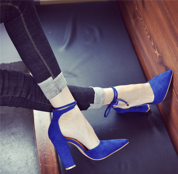 Елегантни дамски обувки - остри, с висок устойчив ток, в много цветове