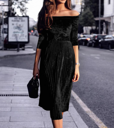 Ефирна дамска рокля в няколко цвята, подходяща за ежедневие