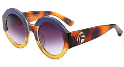 Цветни дамски очила в кръгла форма с широка рамка