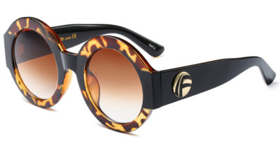 Цветни дамски очила в кръгла форма с широка рамка