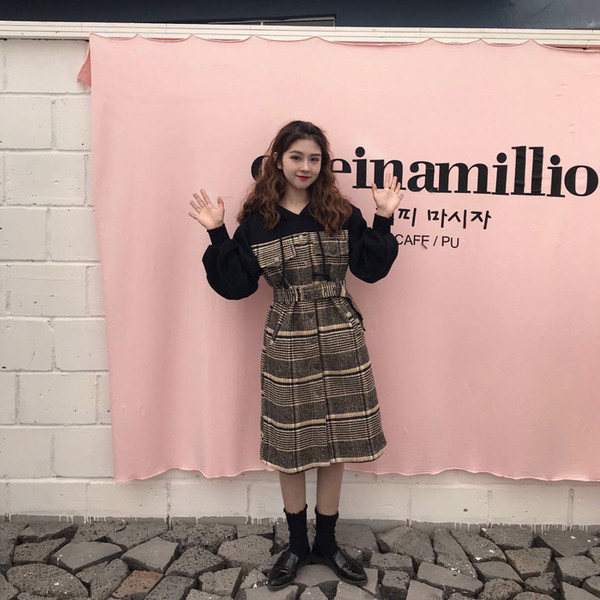 Ежедневна дамска рокля с принт с дълъг ръкав и качулка