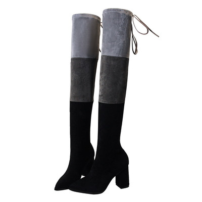 Ежедневни дамски ботуши с лек ток и в три разцветки