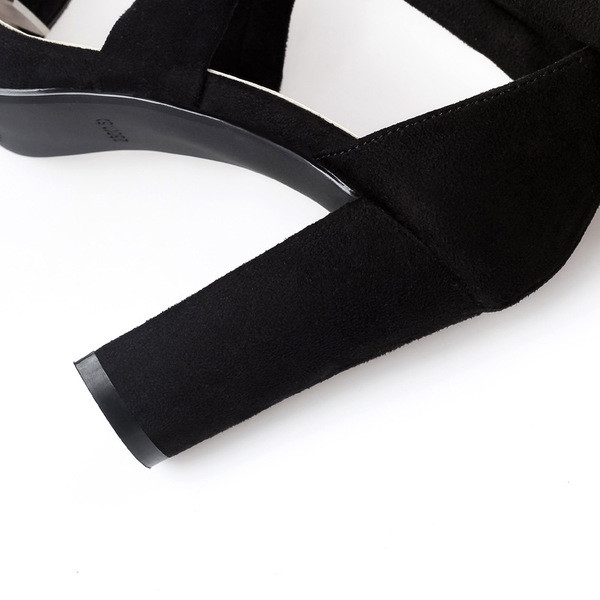 Ежедневни дамски сандали с ток и дълги каишки