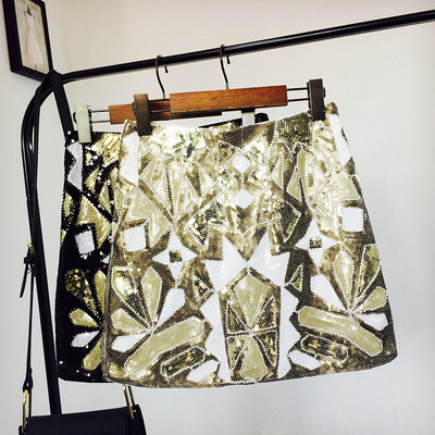 Лъскава дамска елегантна пола в два цвята