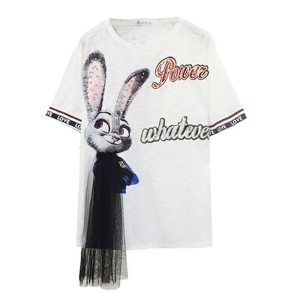 Bluză sport de damă cu dantelă în alb și negru