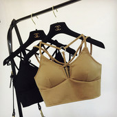 Top de dama modern in doua culori cu bretele subtiri