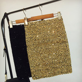 Елегантна дамска slim пола в пайети