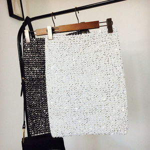 Елегантна дамска slim пола в пайети